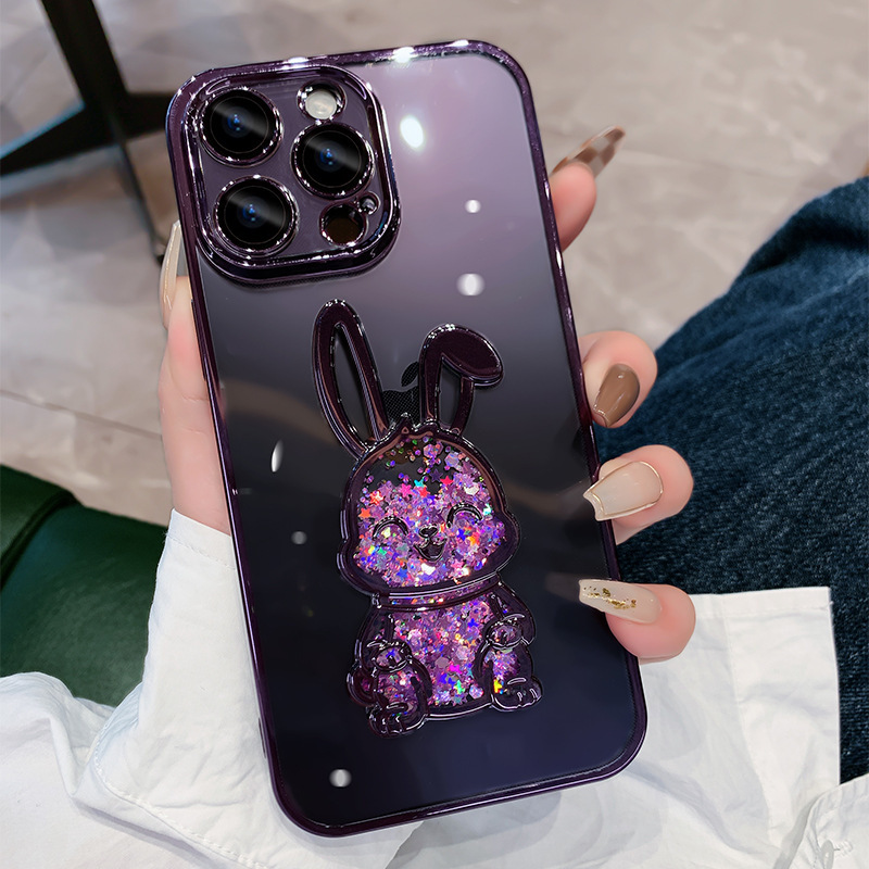 Plastic Electroplating Lens Protector Phone Case