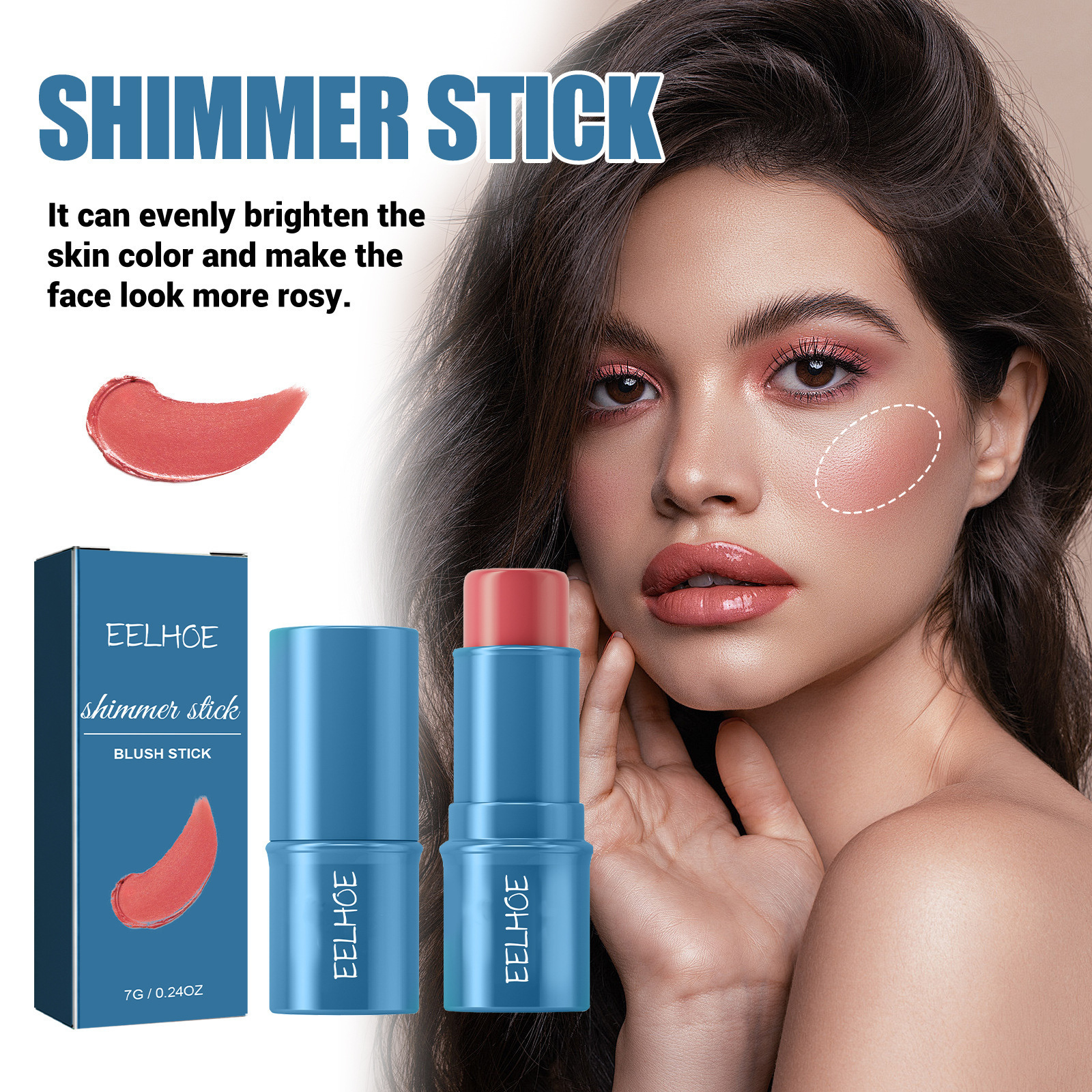 Multifunctional Highlight Shadow Blush Stick