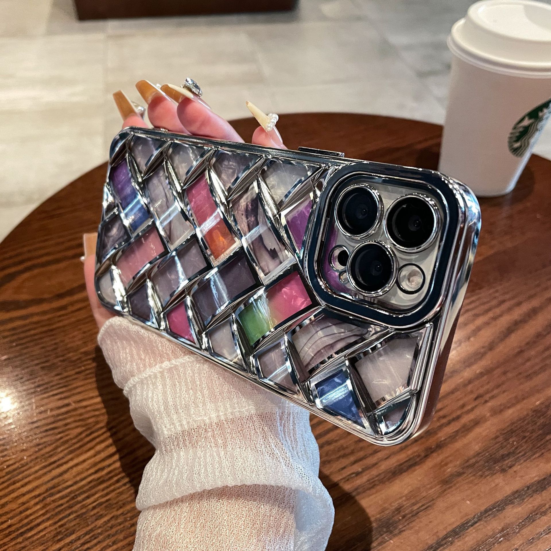 Electroplated Woven Phone Case - Image 6