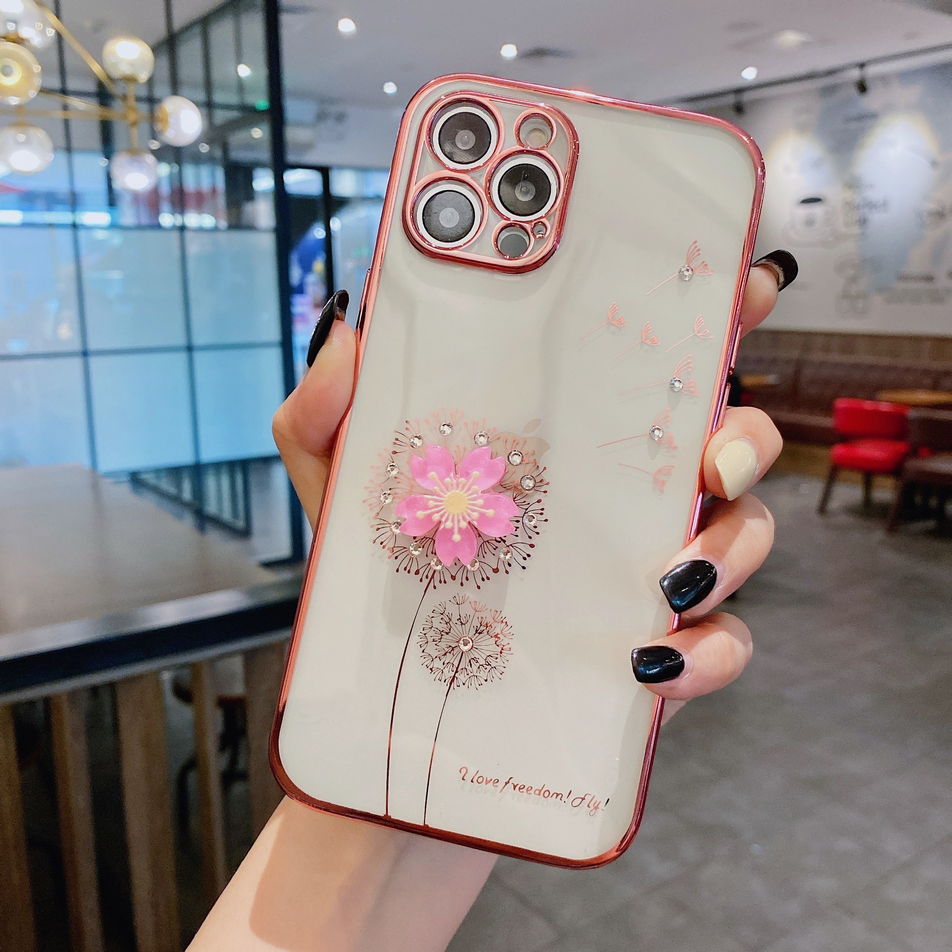 Luxury 3D Cute Flower Spin Holder Phone Case - Image 7