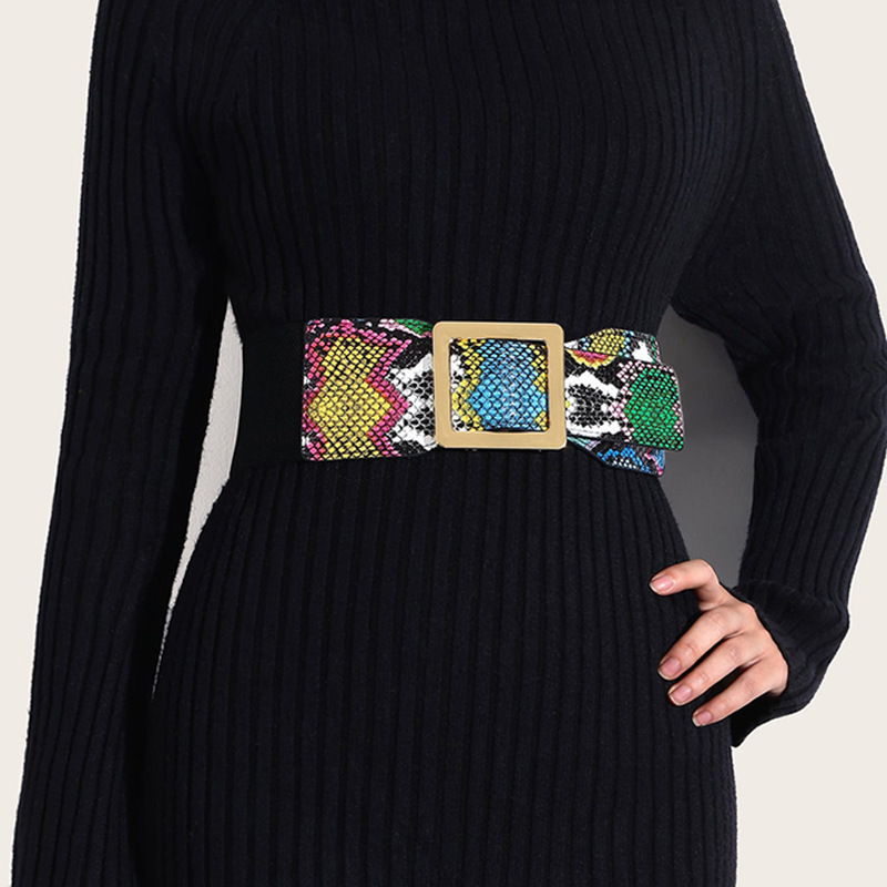 Women's Green Snake Pattern Belt