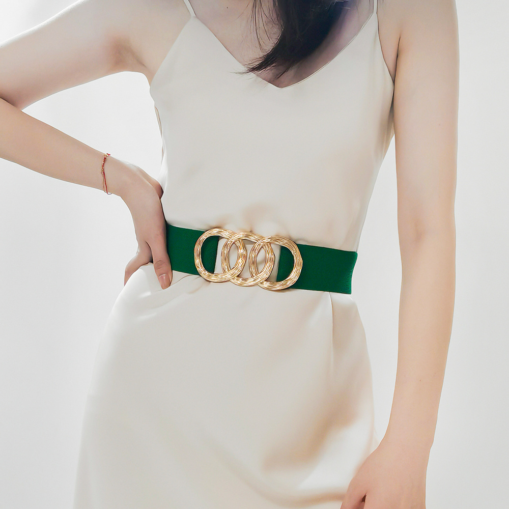 High Sense Geometric Circle Buckle Belt