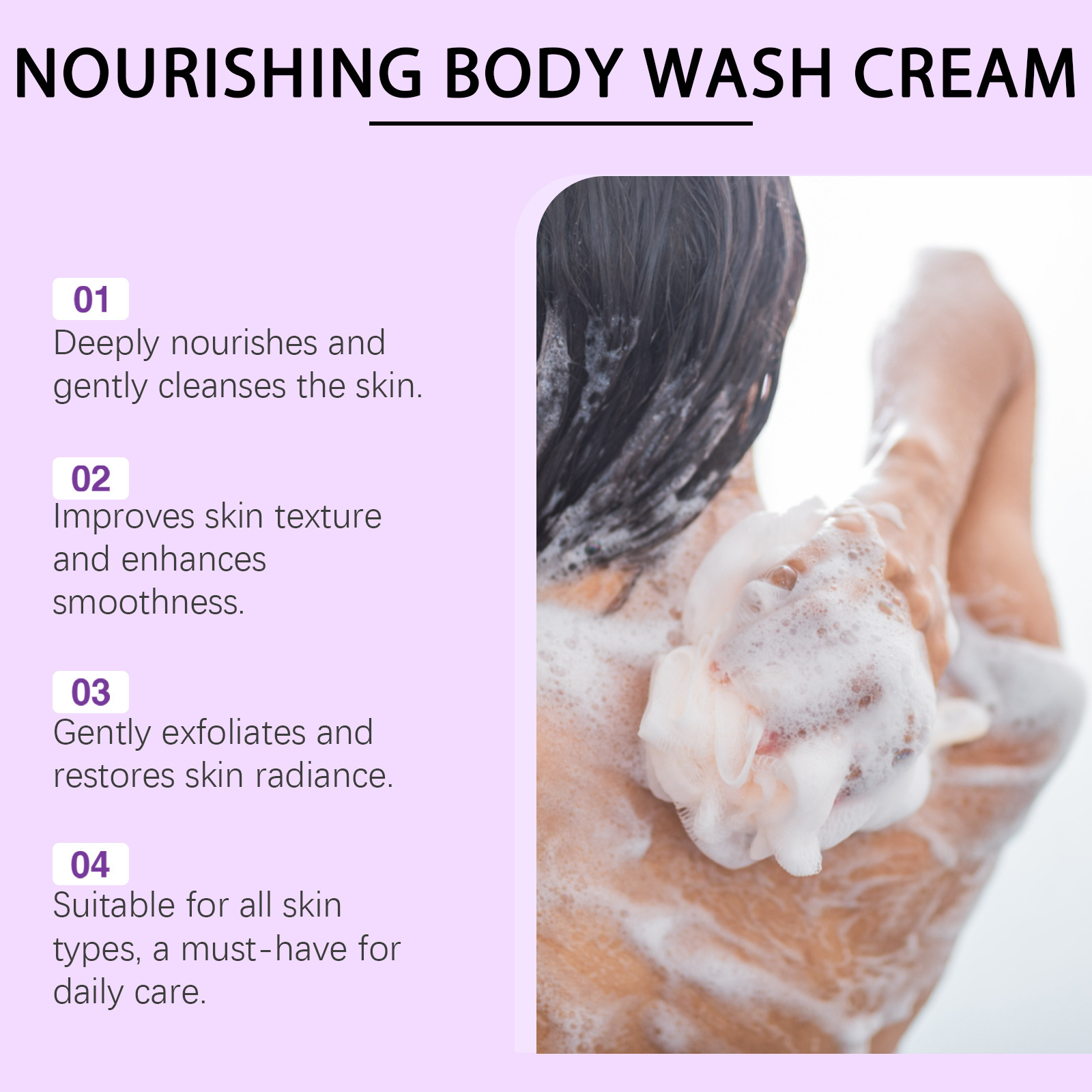 Gentle Cleaning Nourishing Body Bath Cream - Image 2