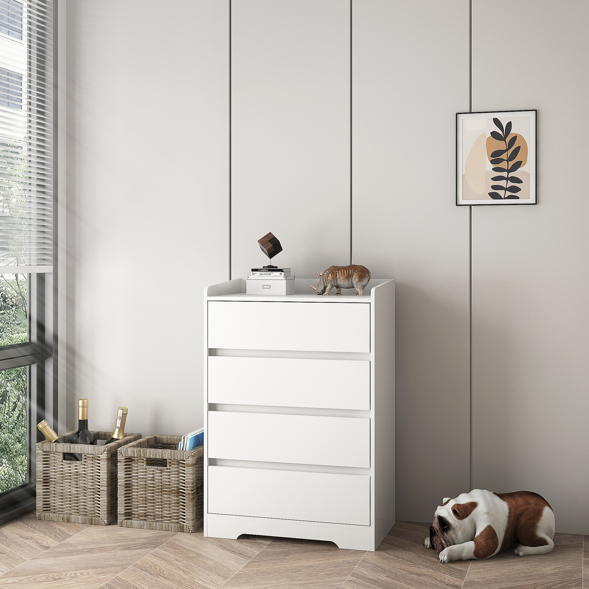Waterproof 4 Chest Of Drawers Without Handle - Image 5
