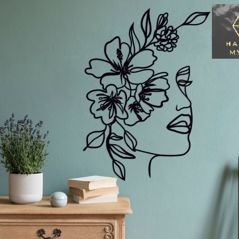 Wall-Mounted Beauty Girl Art Decor