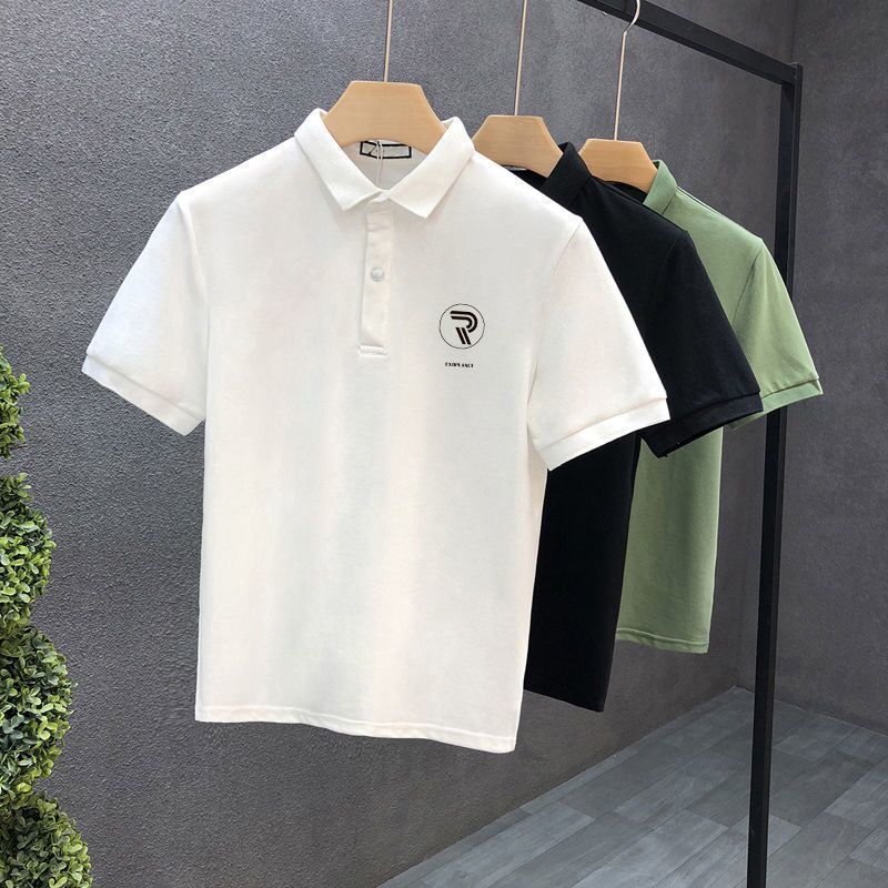 Polo Collar Short Sleeve Lapels T-Shirt - Image 8