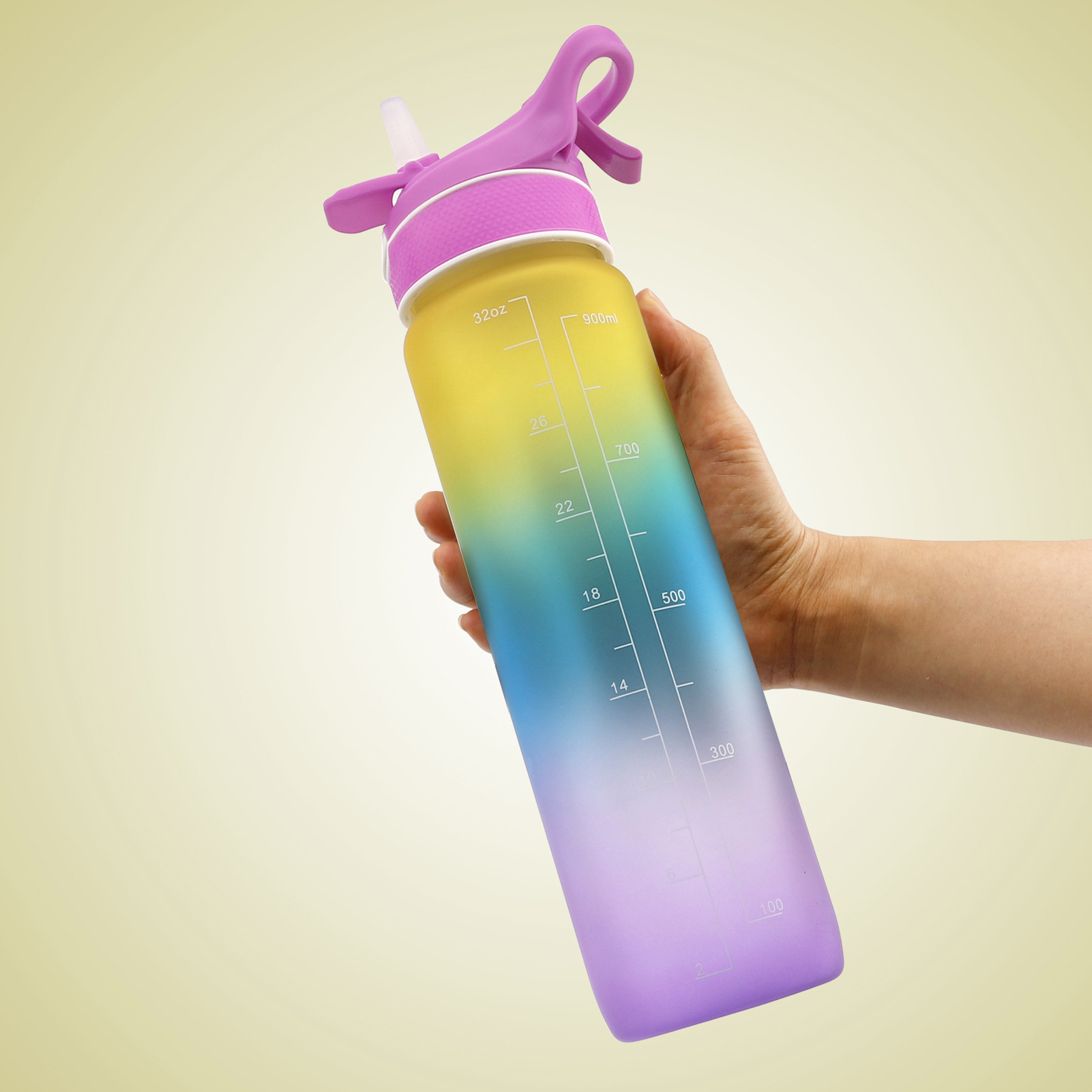 Straw Space Cup Sports Water Bottle - Image 6