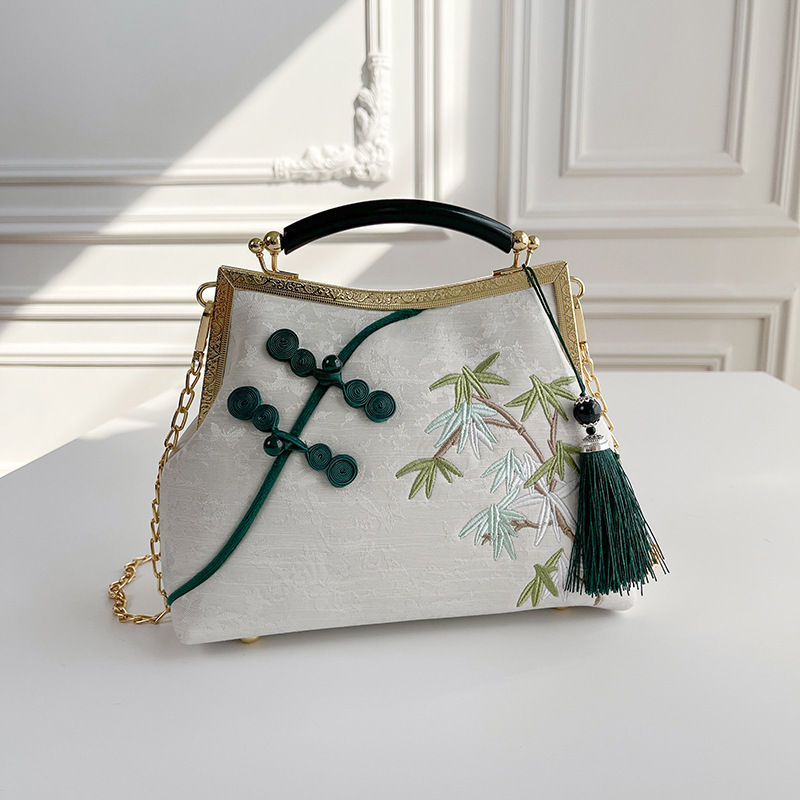 Lucky Bamboo Embroidery Handbags - Image 8