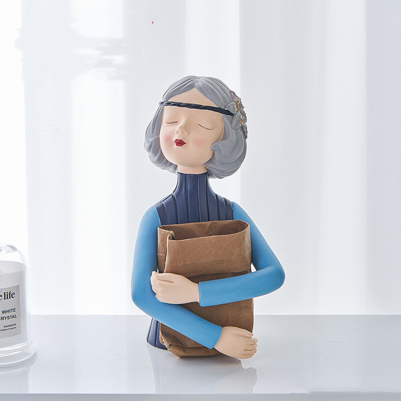 Home Decor Girl Figurine Resin Sculpture - Image 6
