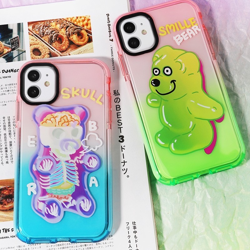 Soft Transparent Smily Bear Phone Case