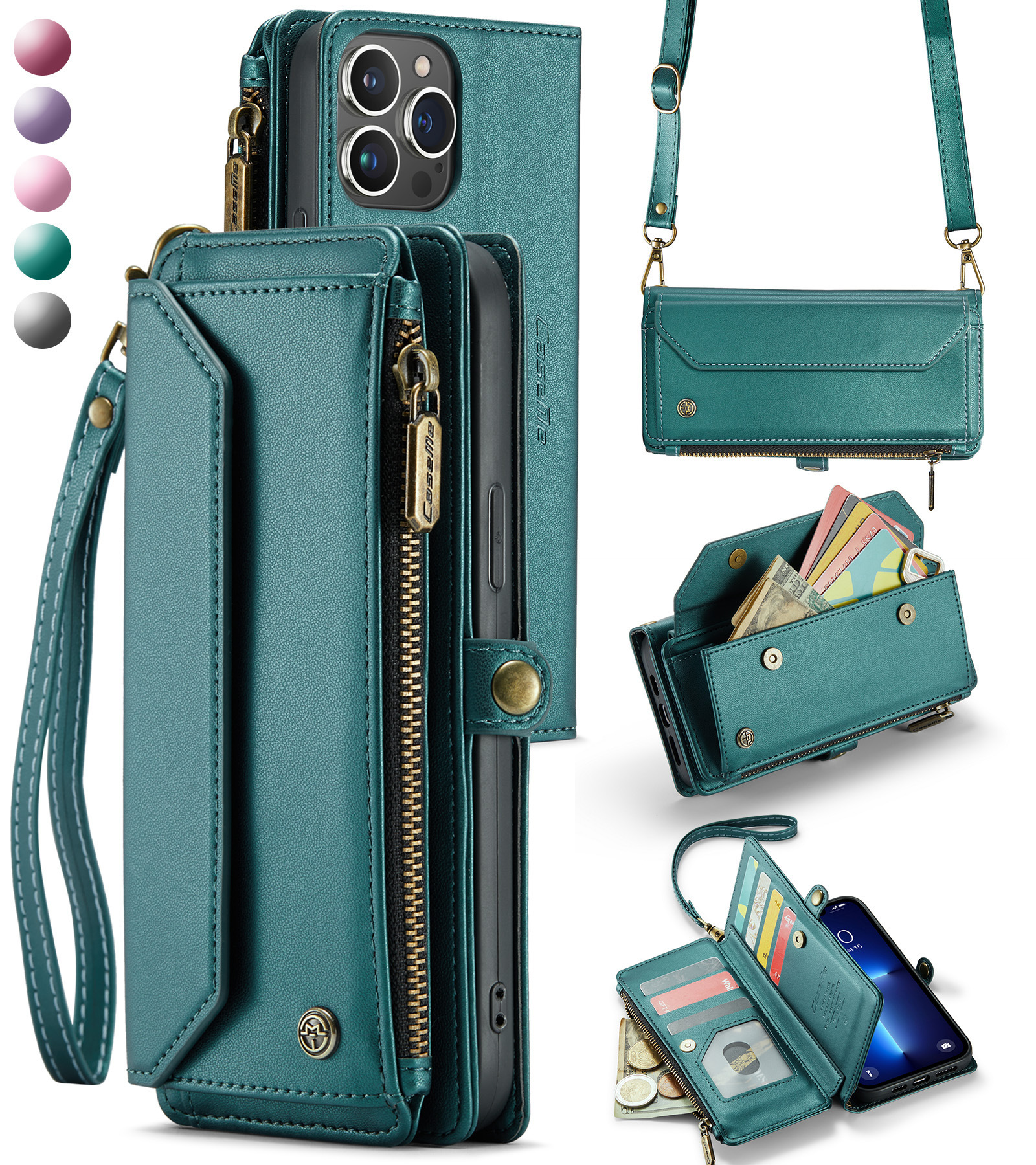 Leather Crossbody Bag Mobile Phone Case - Image 7