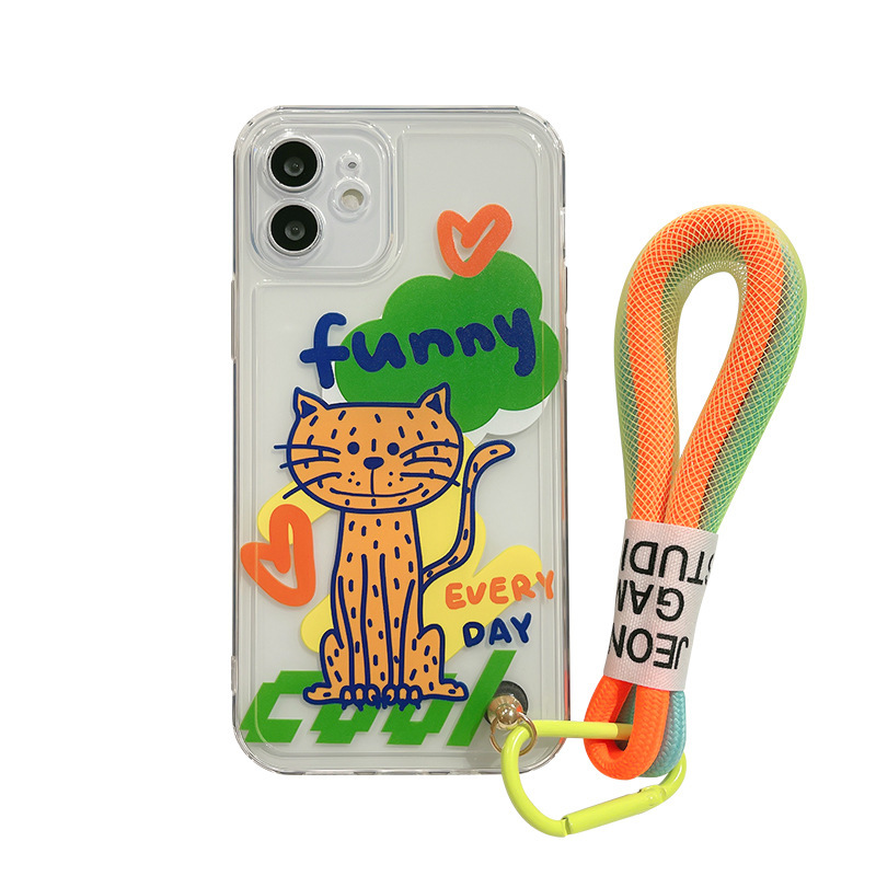 Fluorescent Lanyard Transparent Phone Case - Image 2