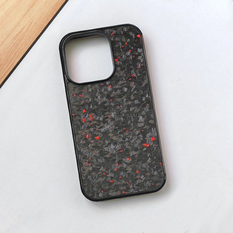 Gold Foil Carbon Forged Grain Phone Case