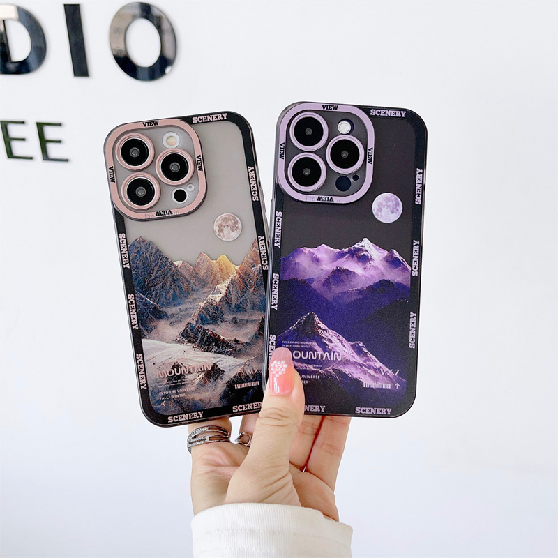 Dark Purple Landscape Mountain Peak Case - Image 4