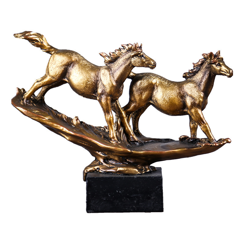 Trongwell Home Decor Bronze Horse Sculpture - Image 3