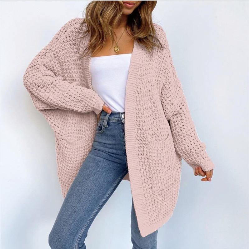 New Style Knitwear Solid Color Long - Image 2