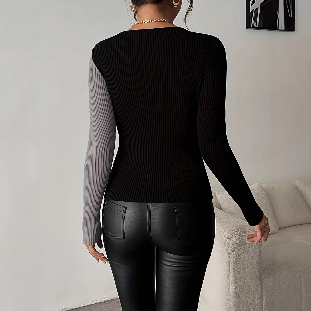 Mixed Color Stripe Knitwear - Image 7