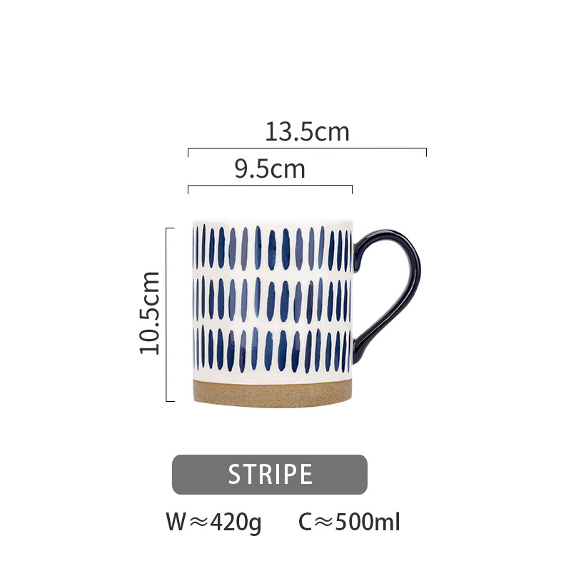 Ceramic Hand-painted Coffee Mug With Handle - Image 9