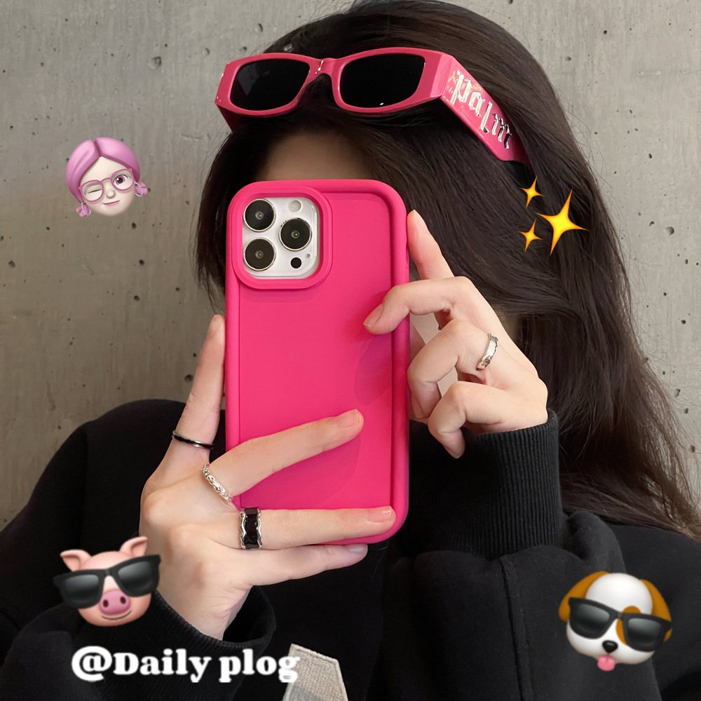 Silicone Frosted Solid Color Phone Case