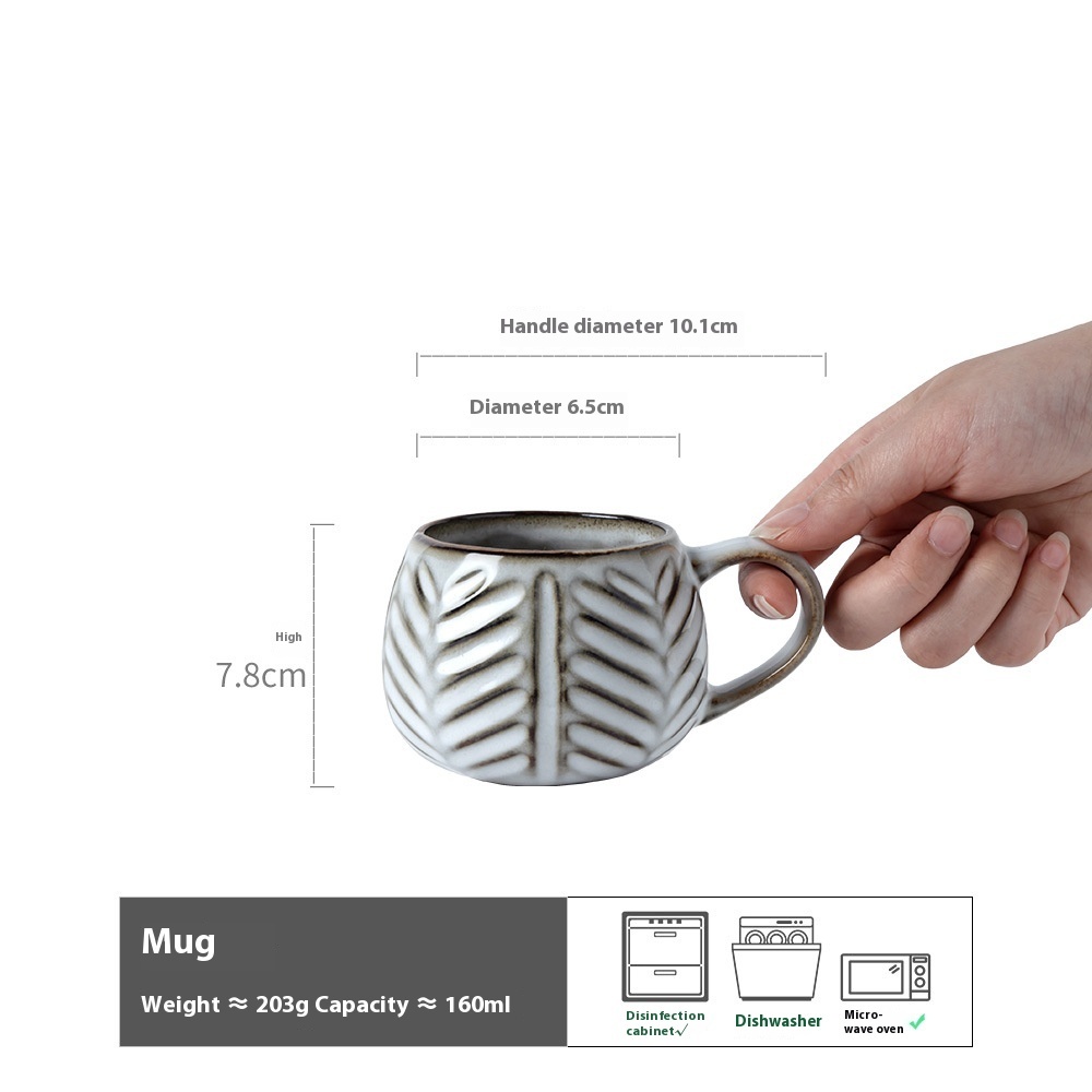Creative American Embossed Ceramic Mug - Image 5