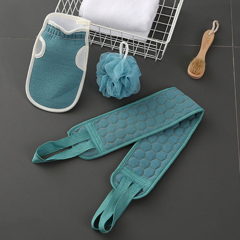 Three Piece Thickened Long Bath Towel Set
