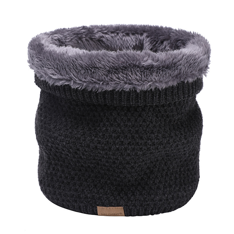 Velvet Padded Plain Knitted Scarf - Image 10