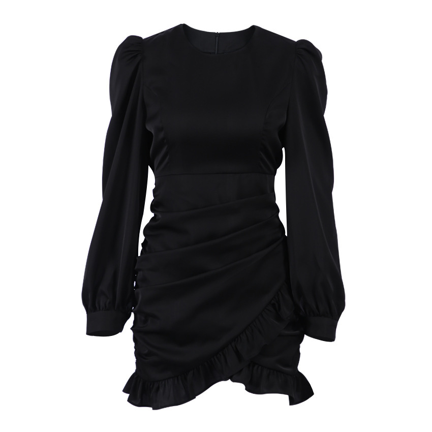 Little Fishtail Black Pleated Waist Skirt - Image 5