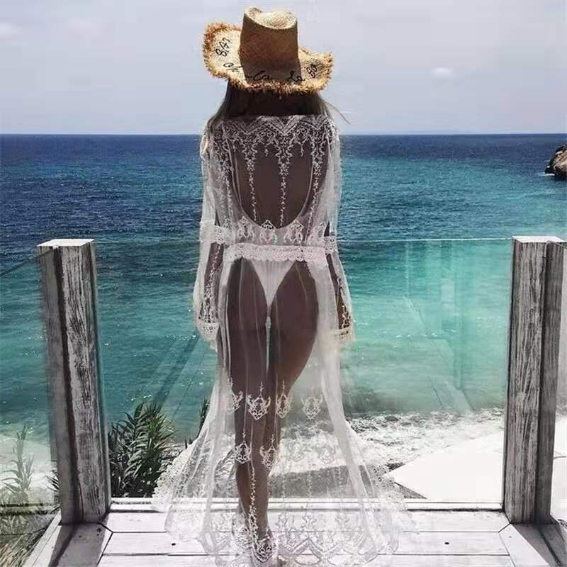 Embroidered Sexy Beach Blouse