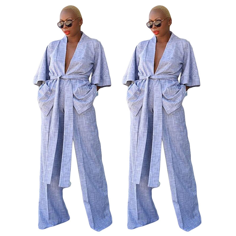 Two Piece Shirt Underpants Belt Loungewear - Image 3