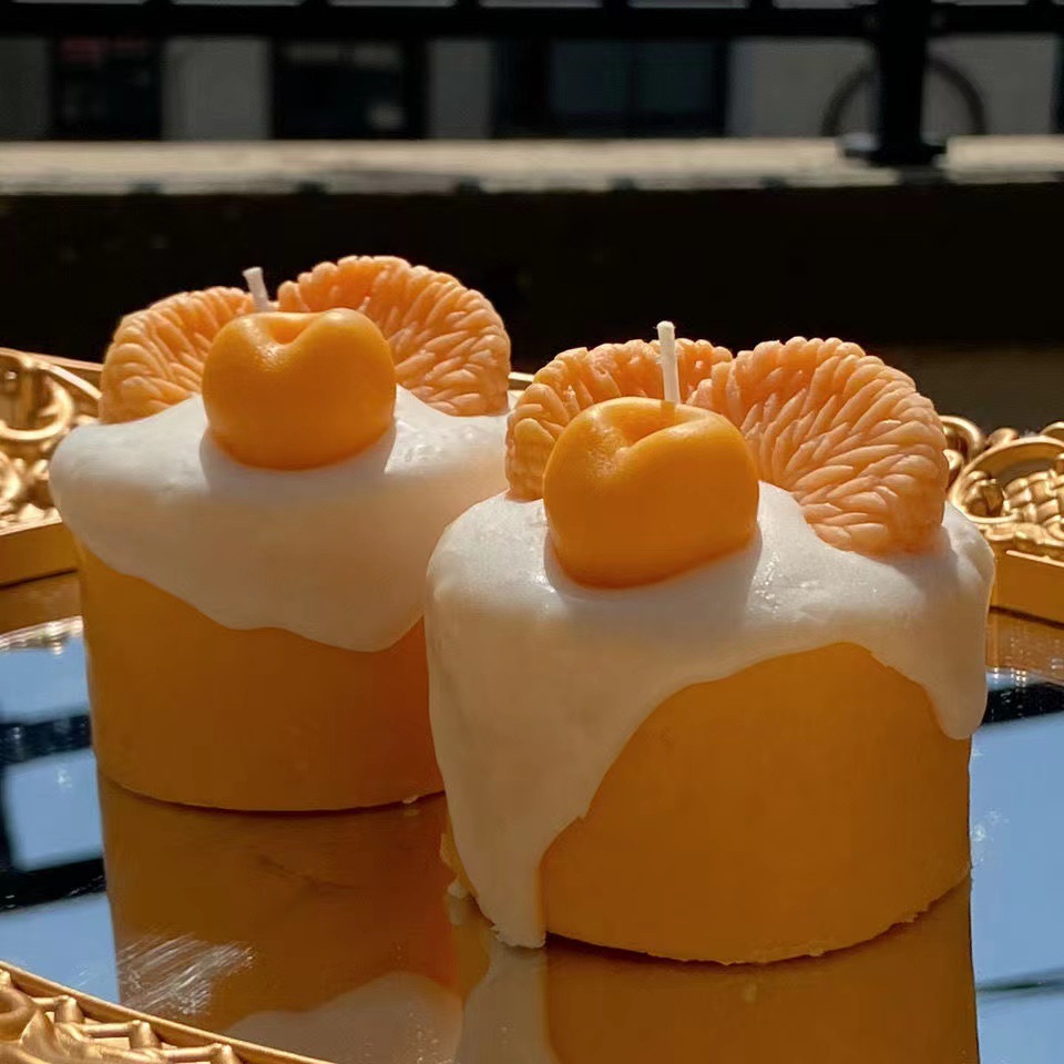 Orange Cute Cream Cupcake Scented Candles