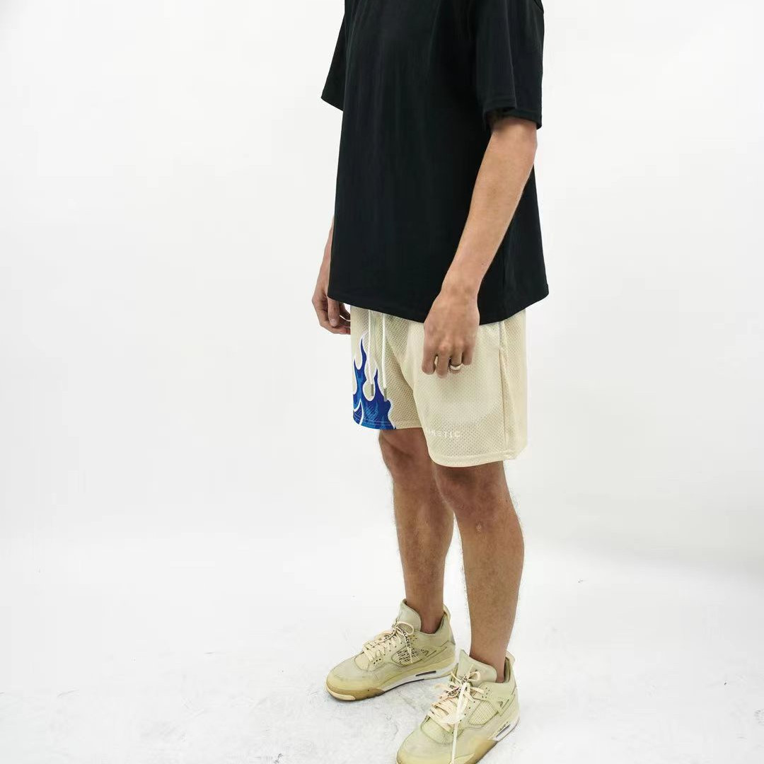 Quick Drying Men's Flame Shorts For Fitness