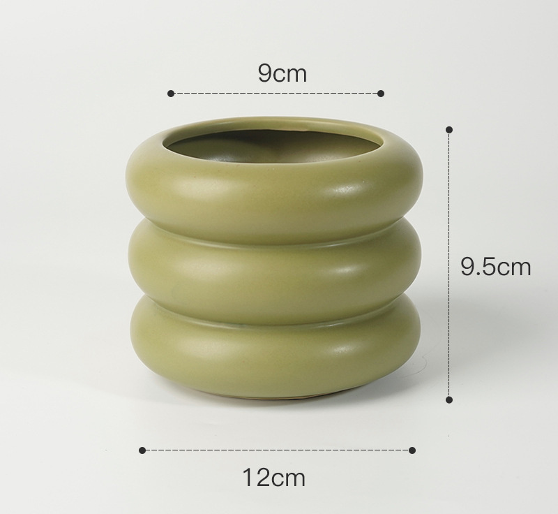Morandi Soft Round Ceramic Flower Vase - Image 7