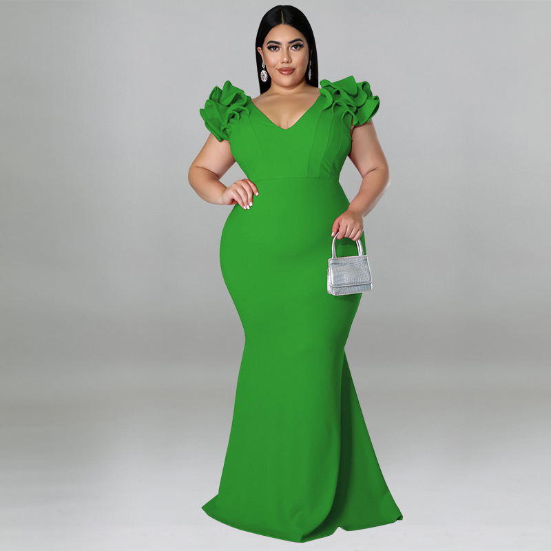 Fashion Plus Size Backless Dress
