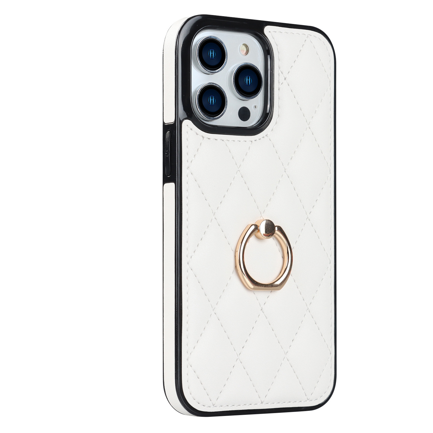 Ring Diamond Bracket Leather Phone Case - Image 4