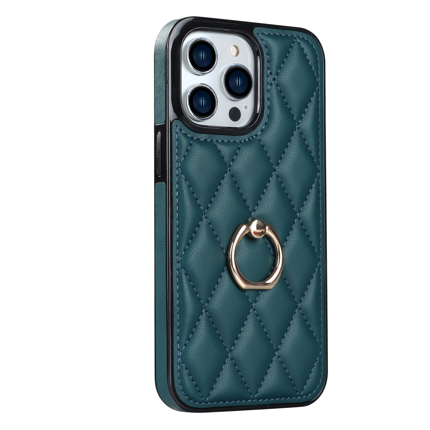 Ring Diamond Bracket Leather Phone Case - Image 10