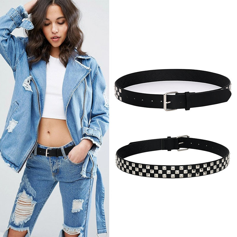 Fashion Shiny Pyramid Rivet Belt For Studded