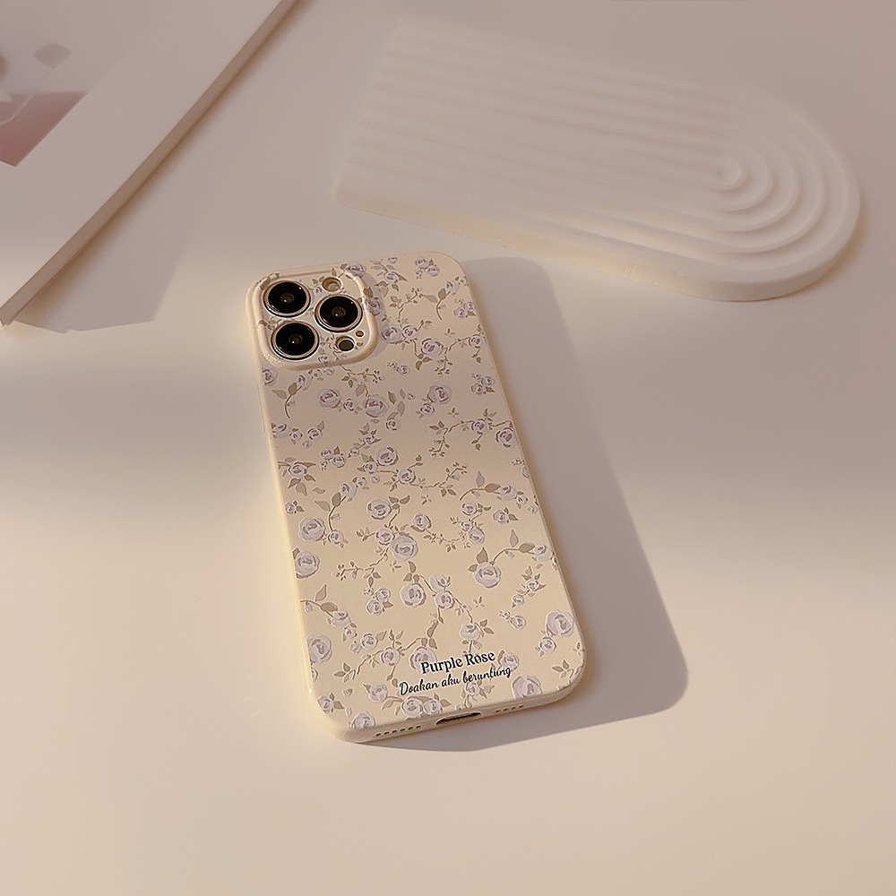 Korean Vintage Floral Phone Case - Image 3