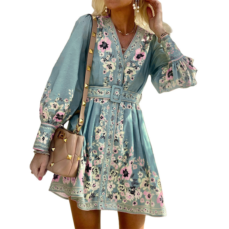 Ladies Loose Printed Boho Dress - Image 5