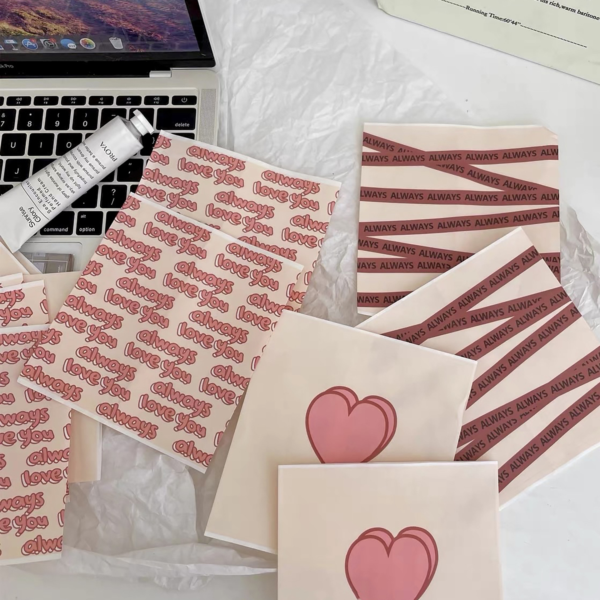 Simple Love Letters Ribbon Paper Bag