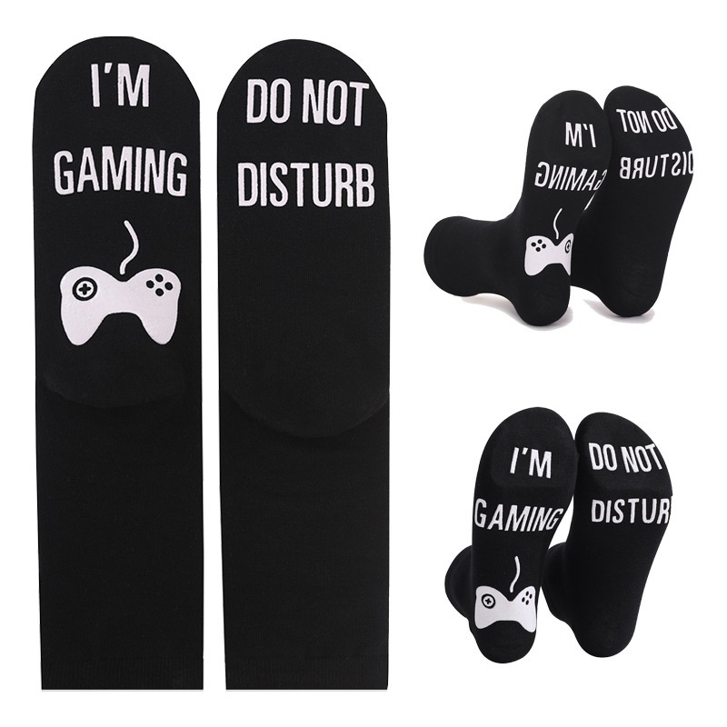 Letter Printing Pure Cotton Socks - Image 9