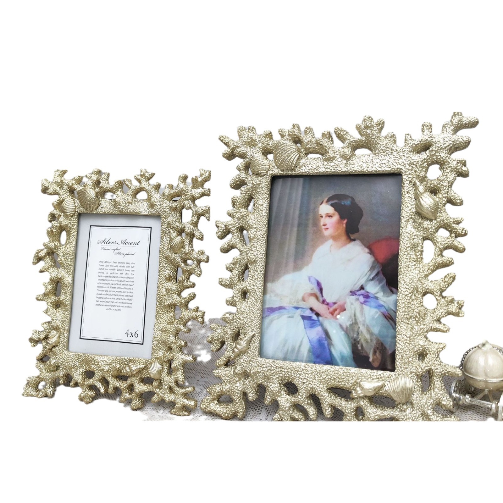 Resin Golden Coral Photo Frame - Image 4