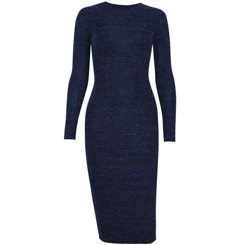 Elegant Black Winter Sleeve Dress - Image 5