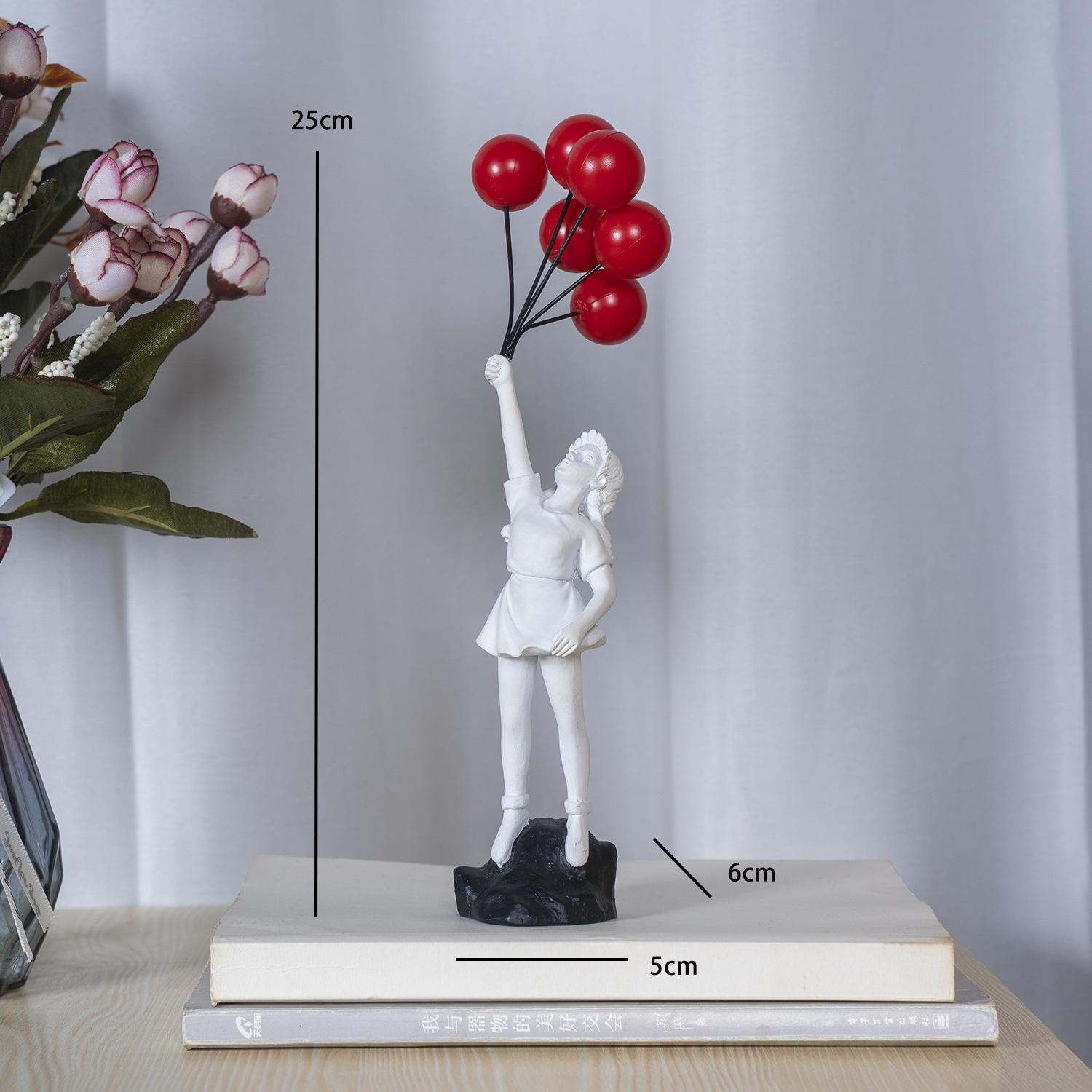 Little Girl With Balloon Art Sculpture - Image 4