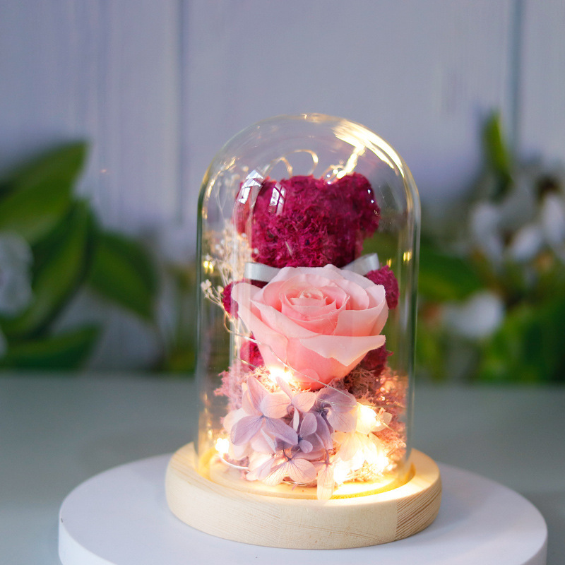 Eternal Preserved Rose Flower With Lights - Image 9