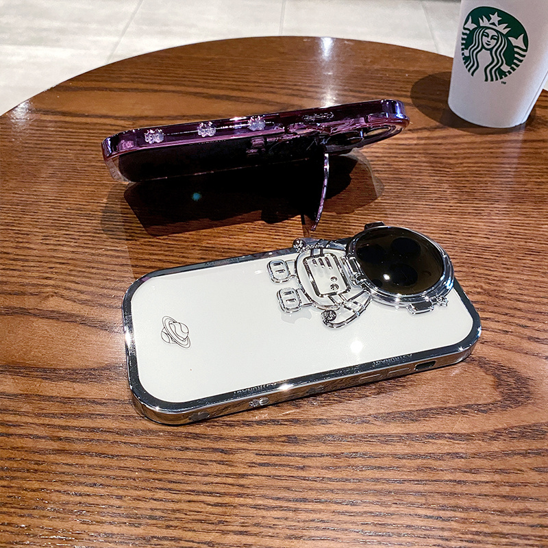 Glitter Astronaut Camera Stand Phone Case - Image 3