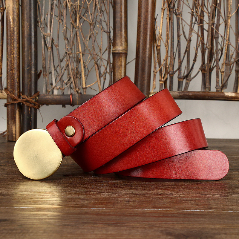 Fashion Smooth Round Buckle Belt For Men - Image 5