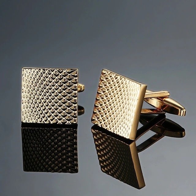 Square Carved Patterns Cufflinks