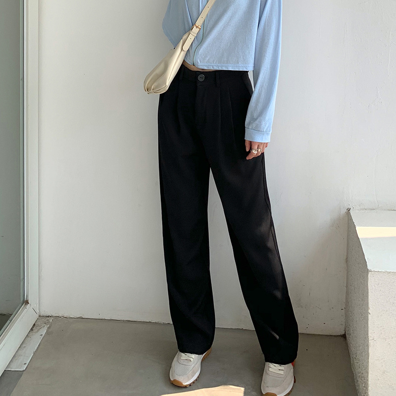 Straight Thick Trousers