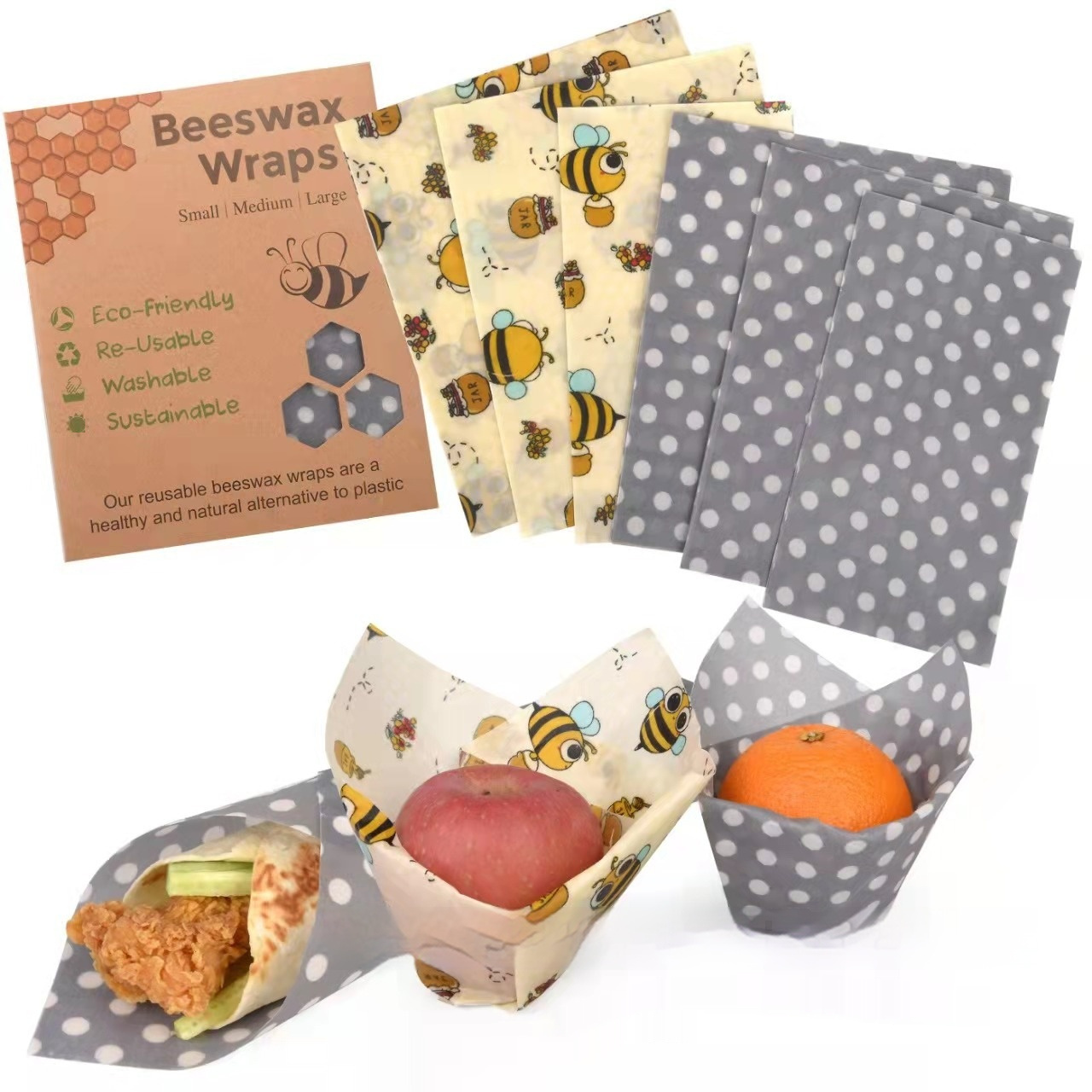 Beeswax Preservation Recyclable Food Packaging Paper