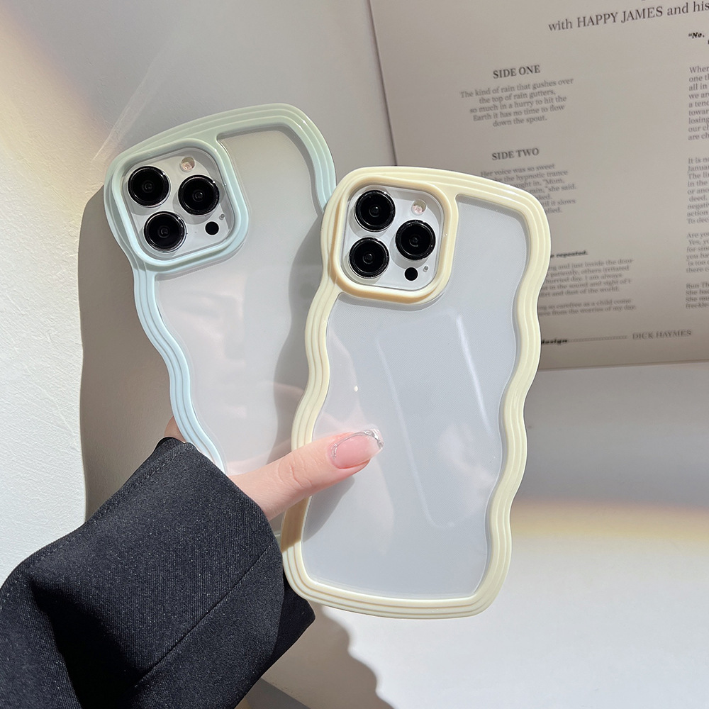 Solid Simple Candy Wave Border Phone Case - Image 2
